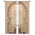 thumbnail image 3 of Yellow Wall Gate Morocco Sheer Curtain for Bedroom Tulle Voile Curtain for Kitchen Living Room r Window Treatment, 3 of 6