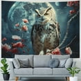 thumbnail image 4 of Orinice Owl Moon Branch Tapestry Wall Hanging Unique Style Graphic Tapestries for Home Decor Living Room Bedroom Apartment Farmhouse Dorm 40x60inch, 4 of 6