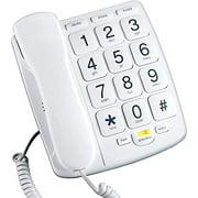 Packard Bell PB300WH Big Button Phone for Elderly Seniors Landline Corded Phone with Speakerphone