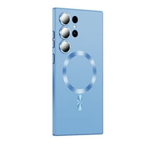 Dteck for Samsung Galaxy S22 Ultra Case Fit for MagSafe, Slim Fit Liquid Silicone Frosted Matte Case Shockproof Magnetic Cover for Samsung Galaxy S22 Ultra,Blue