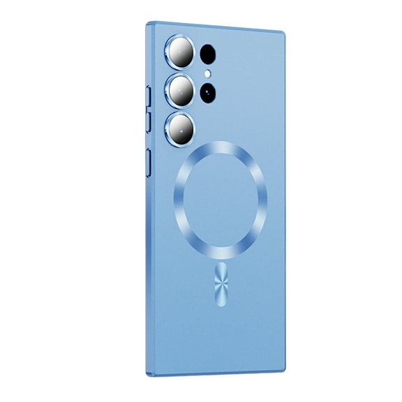 Dteck for Samsung Galaxy S22 Ultra Case Fit for MagSafe, Slim Fit Liquid Silicone Frosted Matte Case Shockproof Magnetic Cover for Samsung Galaxy S22 Ultra,Blue