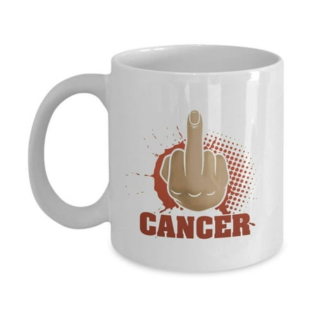 F Cancer Coffee & Tea Gift Mug, Products & Decorations For Breast, Lung, Ovarian, Childhood, Neuroendocrine Or Carcinoid, Uterine, Colon, Sarcoma, Cervical & Prostate Cancer Awareness