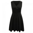 thumbnail image 5 of gakvbuo Summer Tank Dresses For Women Knee Length Wrap V Neck Sleeveless Sundress With Pockets Vacation Dresses Wedding Guest Dresses Cocktail Dresses For Women, 5 of 6