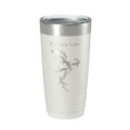thumbnail image 1 of Eufaula Lake Map Tumbler Travel Mug Insulated Laser Engraved Coffee Cup Oklahoma 20 oz White, 1 of 1