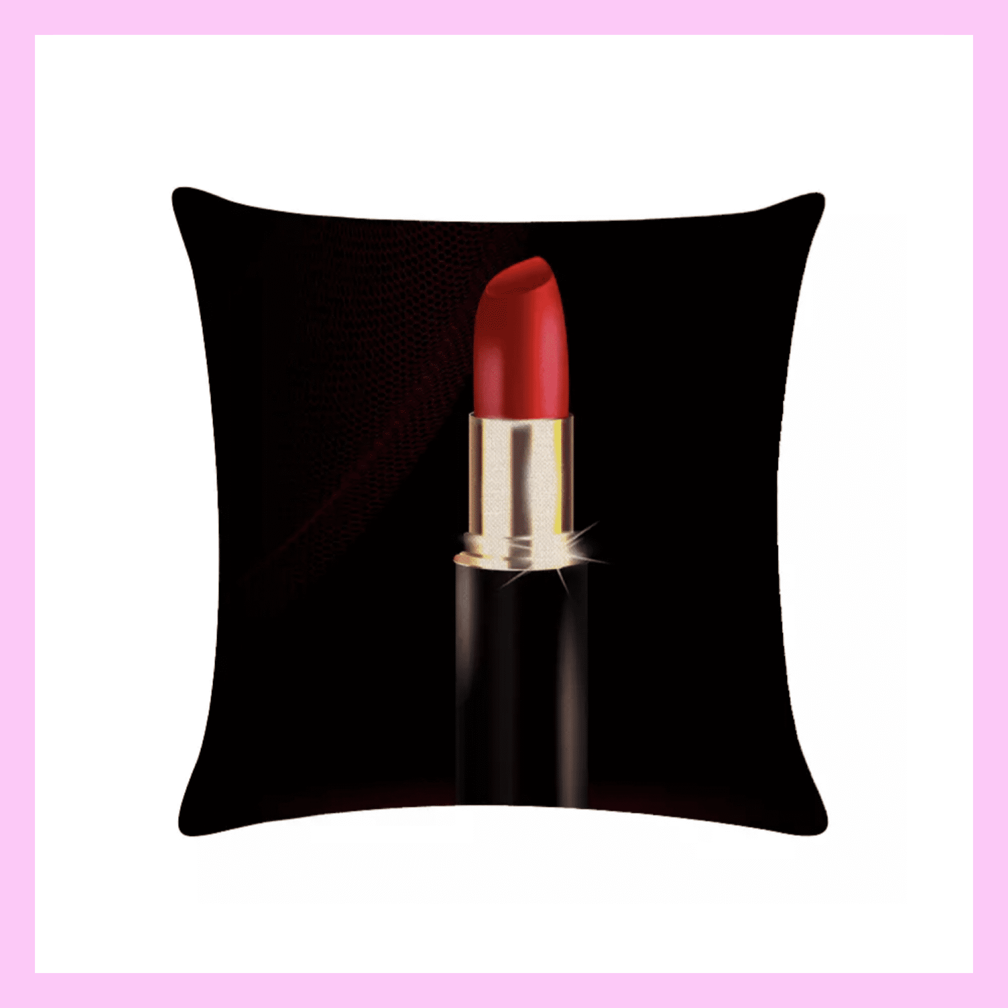 Cosmetic Lipstick Makeup Throw Pillows Black - Walmart.com
