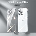 thumbnail image 3 of Funda transparente con revestimiento de borde cuadrado para iPhone 16, 15, 14 Plus, 13 Mini, 12, 11 Pro Max, X, XR, XS, funda protectora de silicona suave, 3 of 5
