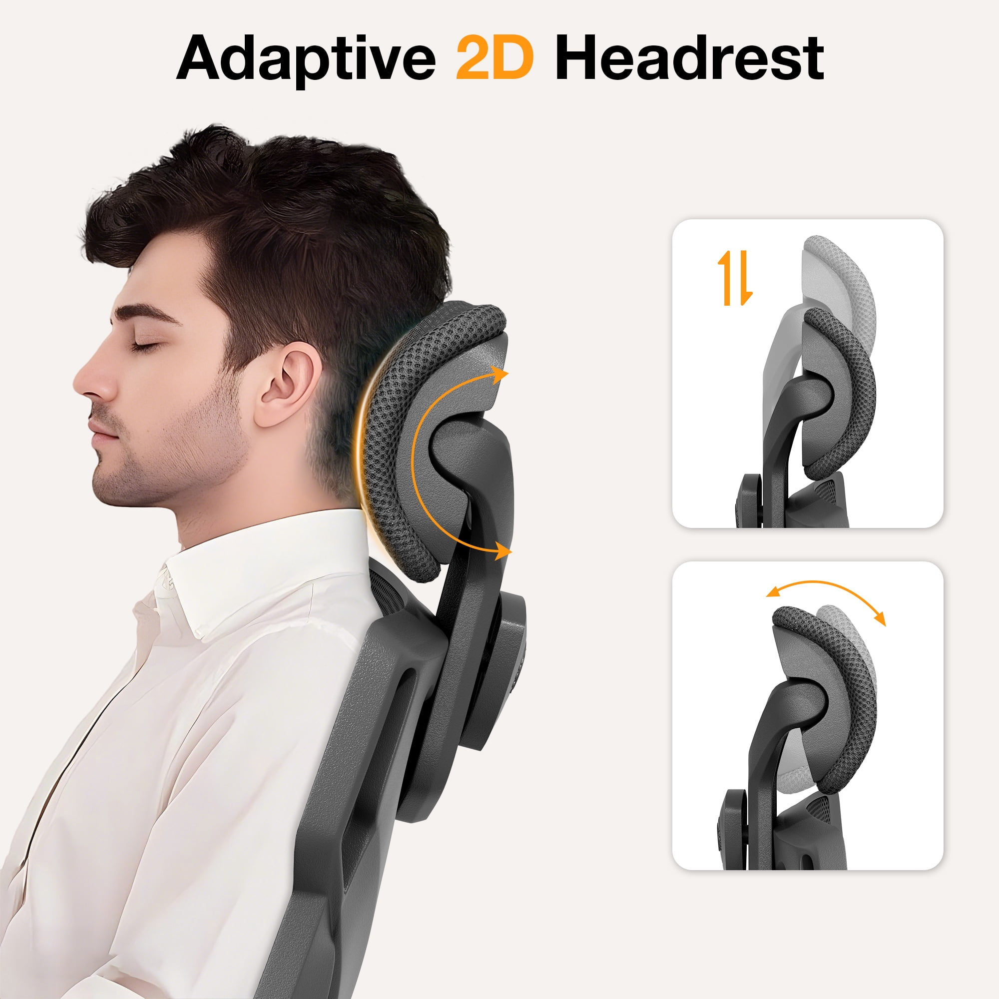Mr IRONSTONE Ergonomic Office Chair with Footrest, High Back Breathable Mesh Computer Chair with 2D Headrest Lumbar Support, 135 Degree Reclining Desk Chair for Home Office, Black