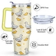 thumbnail image 3 of White Duckling 40 Oz Tumbler with Handle Lid and Straw, Stainless Steel Double Walled Vacuum Insulated Cup, Cute Anniversary Wedding Birthday Gifts Tumbler for Women Men Friends Outdoor Indoor, 3 of 7