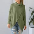 thumbnail image 2 of Draped Turtleneck Top for Women Long Sleeve Pullover Lightweight Casual Shirt Cowl Neck Tunic Sweater, 2 of 6