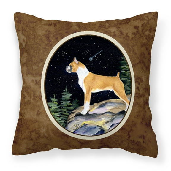 Carolines Treasures SS8496PW1414 Starry Night Boxer Fabric Decorative Pillow, 14Hx14W, multicolor