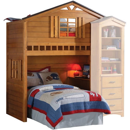 Acme Tree House Loft Bed with Bookcase Cabinet