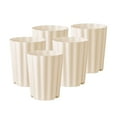 thumbnail image 2 of koolsoo 5 Pcs Pots de Plantes Plantes d'Intérieur Cache-Pots en Baril pour Roses Bureau Cour Beige Clair, 2 of 9