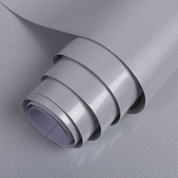 Tanone Papel De Contacto Para Encimeras, Color Gris, Con Purpurina, Engrosado, Papel Pintado Para Despegar Y Pegar, Impermeable, Autoadhesivo, Película De Vinilo Extraíble, Papel De Pared Para Gabinet