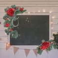 thumbnail image 3 of 2 Piezas de Flores Artificiales Zulema para Boda Cartel de Bienvenida Rojo 110 cm y 50 cm, 3 of 8
