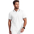 thumbnail image 2 of Cadmus 3 Pack Men's Quick Dry Golf Polo Shirts Lightweight Breathable Collared Casual Shirts,8878,Black+Grey+White,XL, 2 of 6