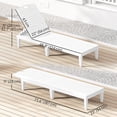 thumbnail image 3 of Outsunny Ensemble de 2 Chaises Longues d'Extérieur, Ensemble de Chaises de Bronzage, Blanc, 3 of 10