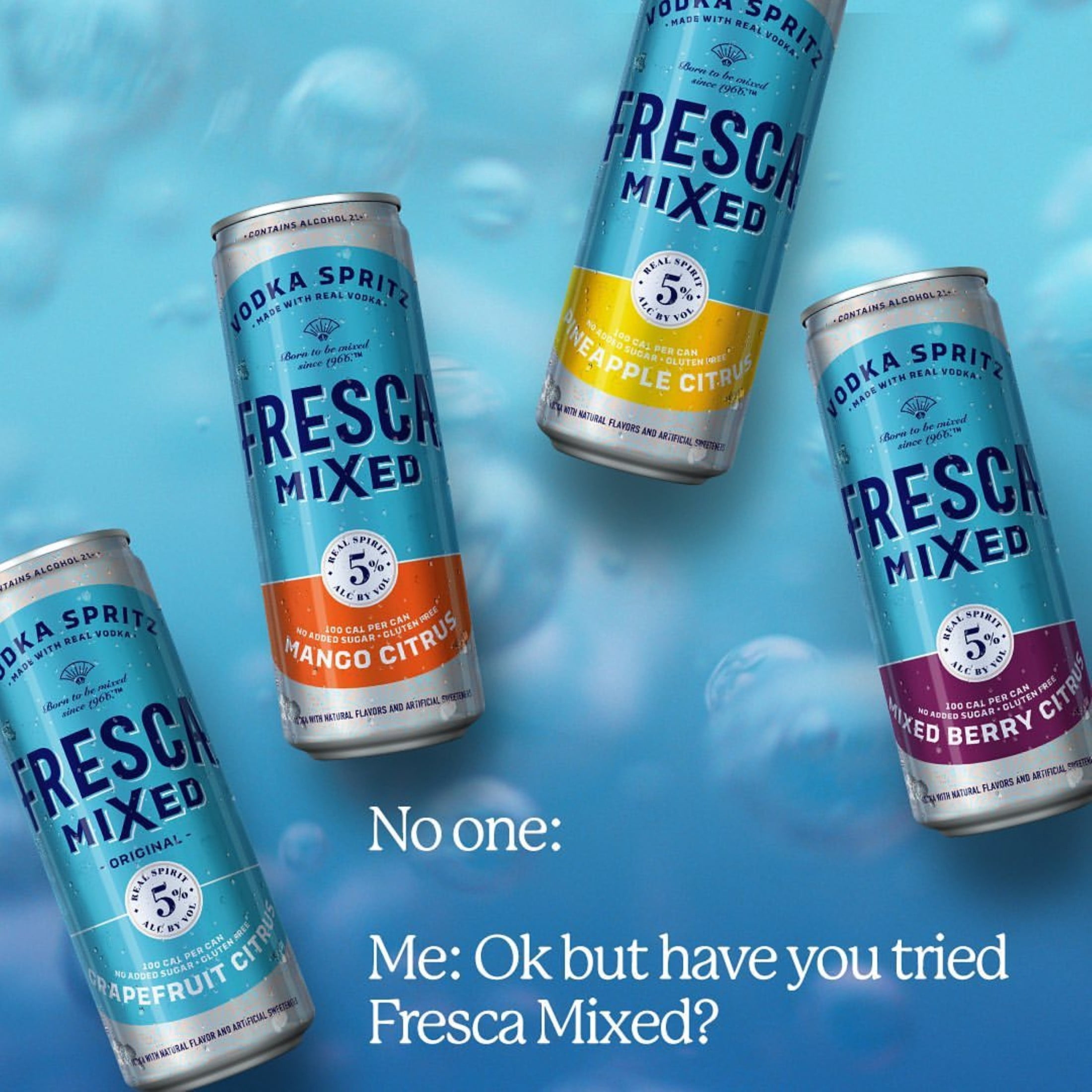 Fresca Mixed Vodka Spritz Variety Pack (Act I) 8 x 355ml Cans - 10 Proof (5% ABV)