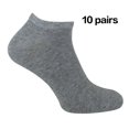 thumbnail image 1 of Guardurnaity Calcetines tobilleros transpirables para hombre y mujer, calcetín de barco poco profundo informal de verano, color sólido Medias 10 pares y gris, 1 of 6