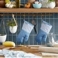 thumbnail image 2 of KitchenAid Albany Oven Mitt 2-Pack Set, Blue Velvet, 7"x13", 2 of 5