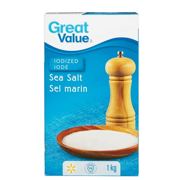 Gros sel de mer iodé de Great Value