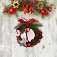 thumbnail image 5 of Christmas Wreath Ornament Xmas Welcome Rattan Hanging Decor The Garland Tree, 5 of 5
