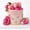 Pink, variant on Cowboy Cake Topper Set, 16pcs Western Cake Decorations with Hat & Boots, 13 Foam Balls, Brown Rodeo Cowprint Party Supplies for Birthday Baby Shower