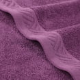 thumbnail image 6 of Superior Basketweave Egyptian Cotton Solid 3 Piece Towel Set, Majestic Purple, 6 of 9