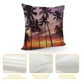 thumbnail image 4 of Creowell Sunset Palm Trees Beach Fashion Style Dirt-Resistant Throw Pillow Covers for Couch Sofa Bed Living Room Bedroom Square Summer Pillow Case 1PC 22x22in, 4 of 5