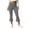 26# Gray, variant on Fold Over Flare Capri Pants for Women Mid Rise Cropped Gaucho Pants Casual Lounge Bootcut Yoga Leggings Pj Bottoms (Black,S)