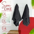 thumbnail image 4 of RIVERSIDE Cotton Bath Towels 24 x 48 Set of 4 with 450 GSM Soft Absorbent and Lightweight for Bathroom Spa - Charcoal, 4 of 8