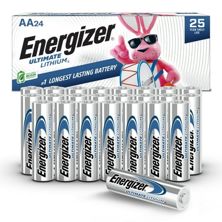 Energizer Ultimate Lithium AA Batteries (24 Pack), Double A Batteries