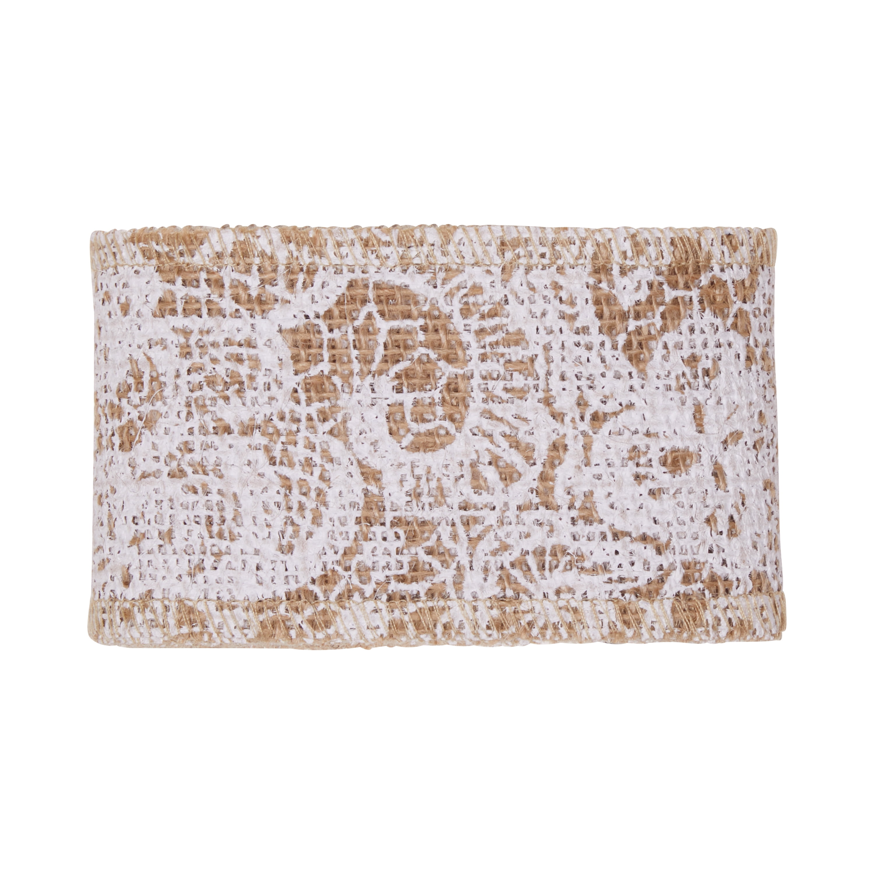 (1 pack) Love, Laugh, Craft Natural Burlap Ribbon, 2.5"W x 3-Yds, Multi-color
