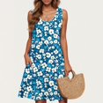 thumbnail image 5 of Jjayotai Womens Summer Dress 2025, Loose Round Neck Sleeveless Sundresses, Swimsuit Coverup with Pockets, Floral Tank Dresses, 5 of 6