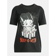 thumbnail image 5 of Betty Boop Women's Graphic Print Washed Tee with Short Sleeves, Sizes XXS-XXL, 5 of 5