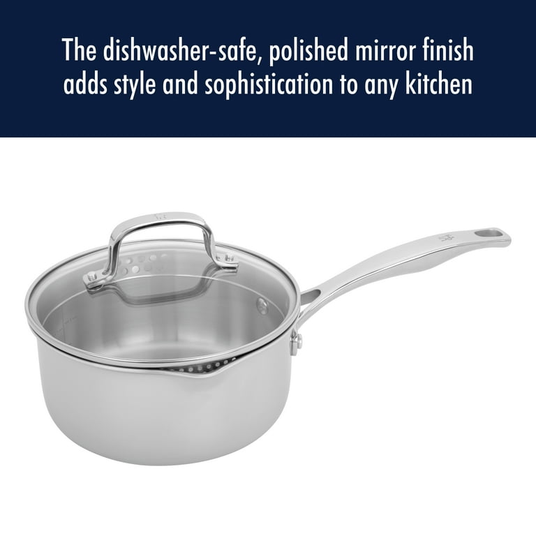 All-Clad D5 Polished Stainless-Steel 4-qt and 2-qt Sauce Pan Set