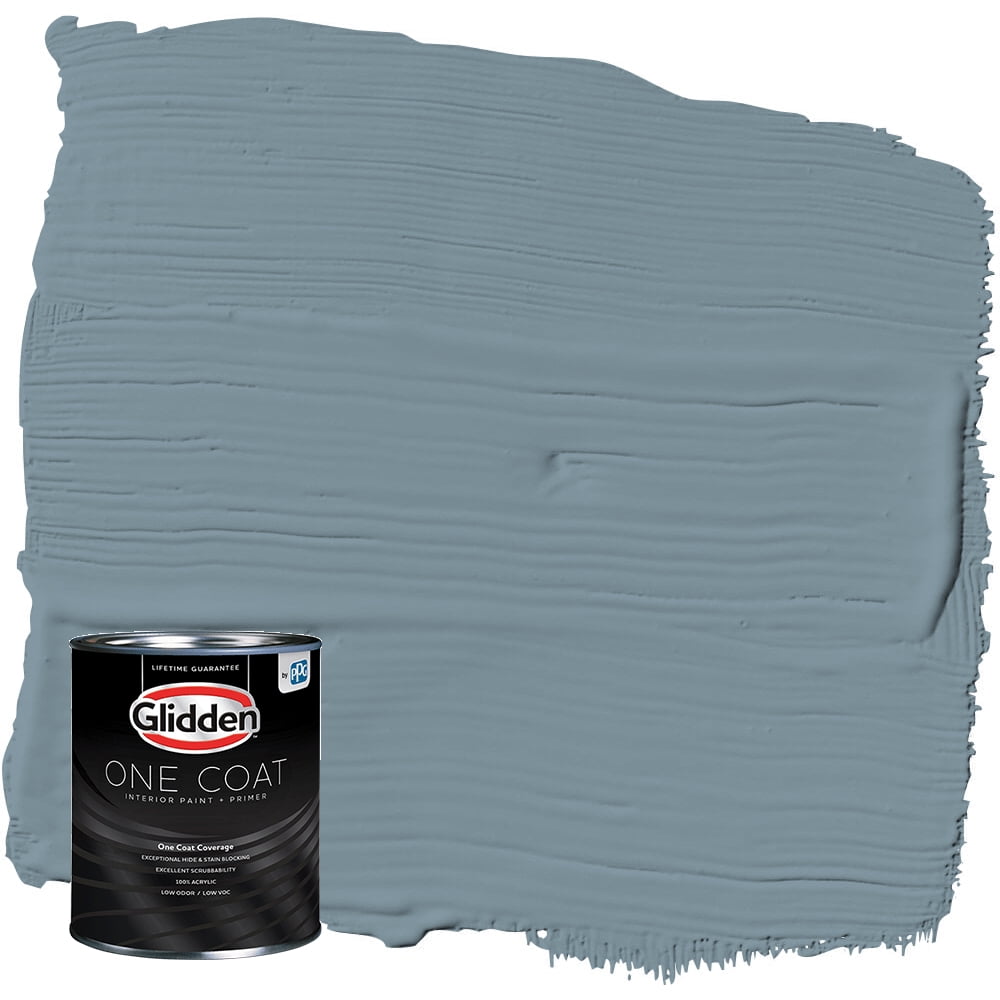 Glidden One Coat Interior Paint and Primer, Chalky Blue / White, 1