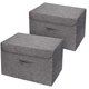thumbnail image 1 of Juego de 2 Cajas de Almacenamiento Lavables, Almacenamiento de Ropa Plegable, Caja de Almacenamiento de Tela con Tapas y Asas para el hogar, Oficina, Armario, Dormitorio 38*25*25cm Gris, 1 of 8