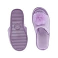 thumbnail image 2 of CTM Girl's Soft Pom Open Toe Slide Slippers, 2 of 5