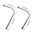 thumbnail image 7 of L Shaped Curved Shower Curtain Rods 29.53-35.43×37.4-51.18, Stainless Steel Extendable Corner Shower Rails, 7 of 7