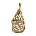 thumbnail image 1 of HWRETIE Handmade Cotton Rope Hanging Fruit Basket,Wall Mount Produce Storage Net,Boho Kitchen Organizer with Wood Ring, 1 of 6