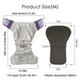 thumbnail image 4 of Lot de 3 Couches en Tissu pour Adultes avec Inserts de Couches Surdimensionnés, Couche Imperméable en TPU Réutilisable Lavable pour Soins de l'Incontinence des Personnes Âgées, Couches de Protection sous-Vêtements pour Hommes Ou Femmes, Taille 23.6-35.4 Pouces (m), 4 of 15