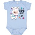thumbnail image 3 of Inktastic Nana Loves Me Cute and Happy Llama Boys or Girls Baby Bodysuit, 3 of 5
