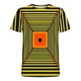 thumbnail image 4 of Jinhomg Mens 2025 Fashion T Shirts Novelty Funny 3D Geometric Print Tees Big and Tall Comfy Short Sleeve Crew Neck Tops Lightweight Spring Summer Pullovers Holiday Yellow XXXXL, 4 of 5