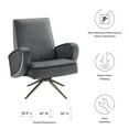 thumbnail image 2 of Superior Performance Velvet Swivel Chair, 2 of 2
