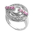 thumbnail image 1 of Designer Inspire Pink Baguette Cubic Zirconia Ring Sterling Silver 925 Size 5, 1 of 2