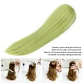 thumbnail image 3 of Perruque de Poupée Soie Douce Cheveux Longs Lisses Vert Avocat pour Poupées, 3 of 7