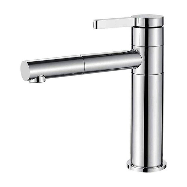 Robinets de Lavabo de Salle de Bain Rotation 360 Bec Haut Mitigeur de Lavabo Robinet Chaud Froid Robinets d'Eau