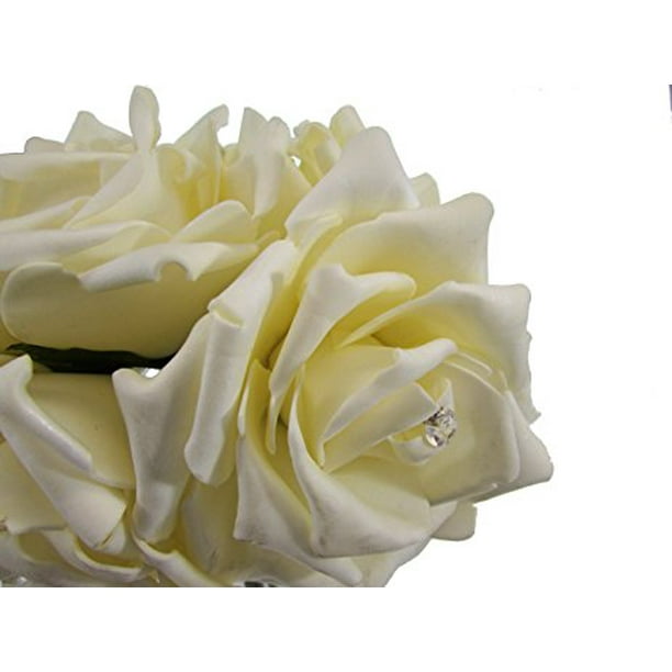 Artificial Flower Bouquets for Kissing Balls with Diamonds for Floral