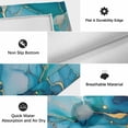 thumbnail image 6 of Modern Turquoise Outdoor Rug for Patio/Deck/Porch, Non-Slip Large Area Rug 3 x 5 Ft, Abstract Teal Gold Marble Textured Indoor Outdoor Rugs Washable Area Rugs, Reversible Camping Rug Carpet Runner, 6 of 8
