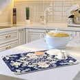 thumbnail image 6 of Vintage Ornamental Floral Dish Drying Mat, Absorbent Microfiber Pad Protector For Kitchen Counter Top Mat Dish Drainboard 18x24in Home Decor, 6 of 7